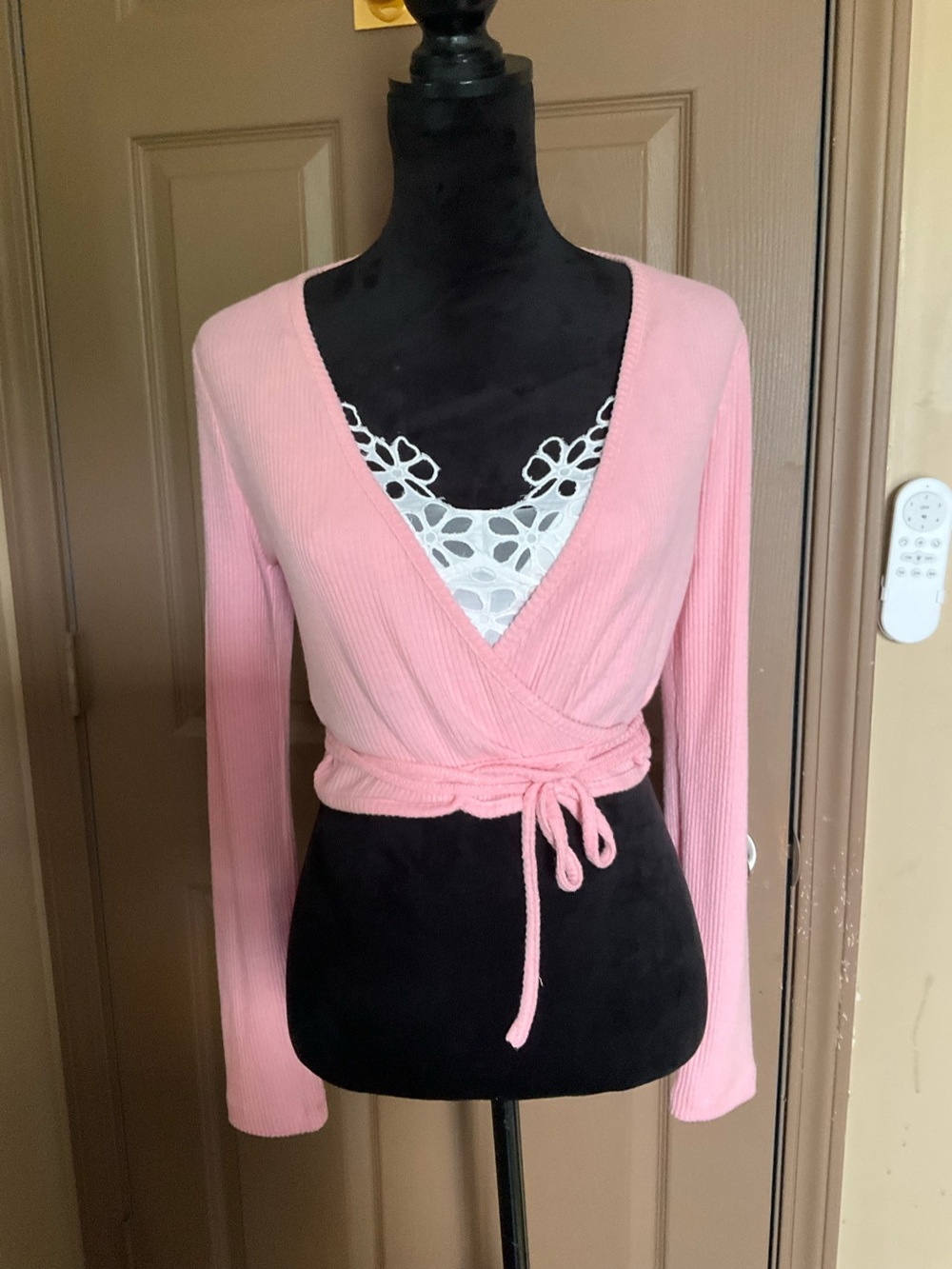 Colsie XS Pink wrap sweater